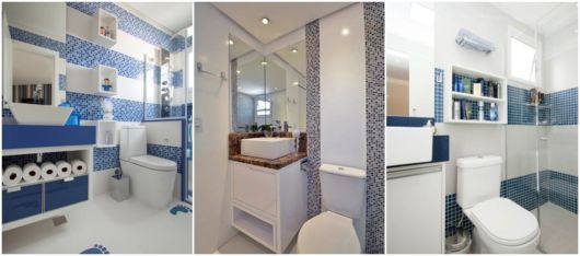ideias para banheiro azul e branco