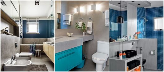 ideias para banheiro cinza e azul