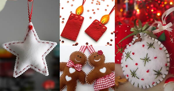decoração de natal com feltro 52