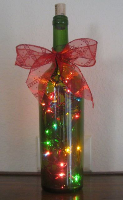 luminária de garrafa