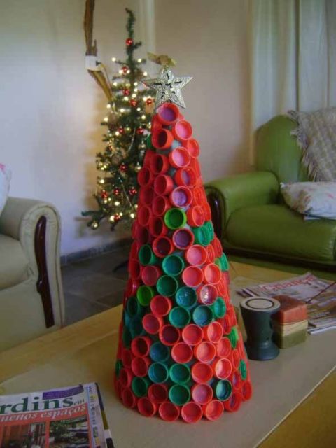 árvore de natal reciclada
