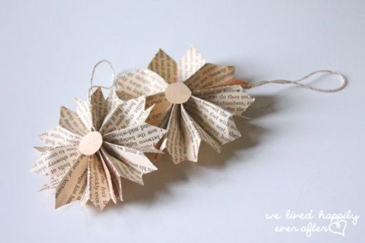 enfeite de papel para árvore de natal 