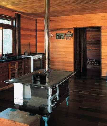 fogão a lenha esmaltado e rústico