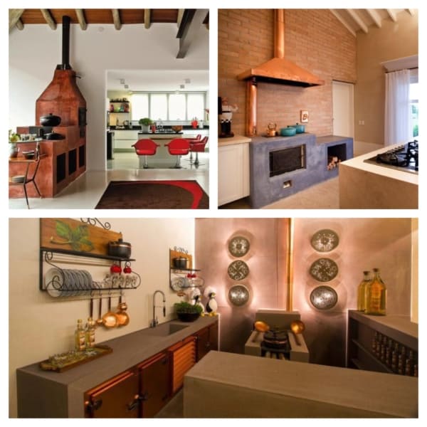 fogão a lenha planejado