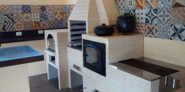 fogão a lenha pré moldado moderno