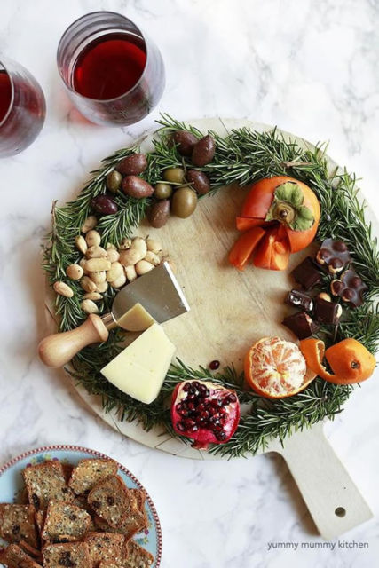 Mesa de Natal com frutas
