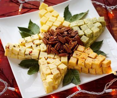 Mesa de Natal com frios