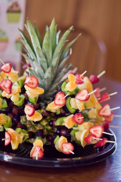 Mesa de Natal com frutas