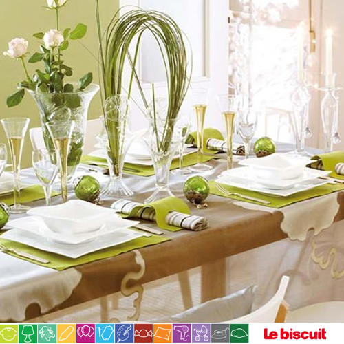 Mesa de Natal com flores