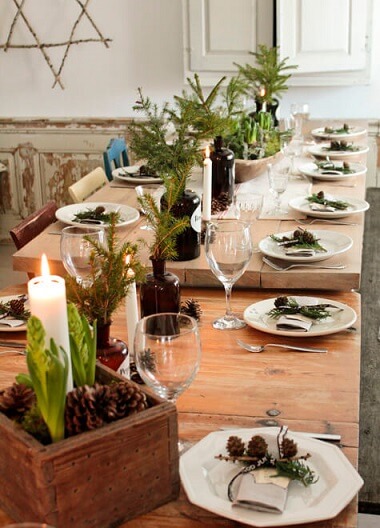 Mesa de Natal simples