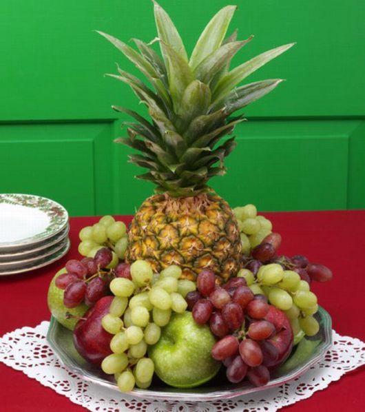 Mesa de Natal com frutas
