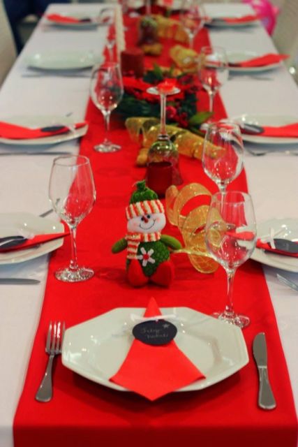 Mesa de Natal simples