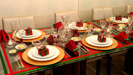 Mesa de Natal simples