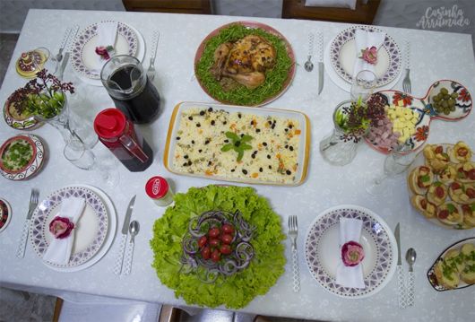 Mesa de Natal simples