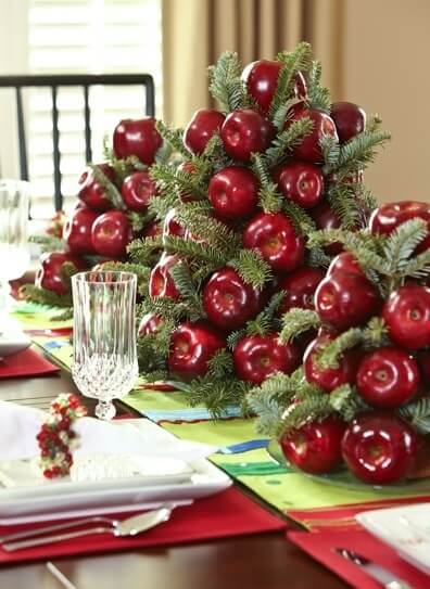 Mesa de Natal com frutas