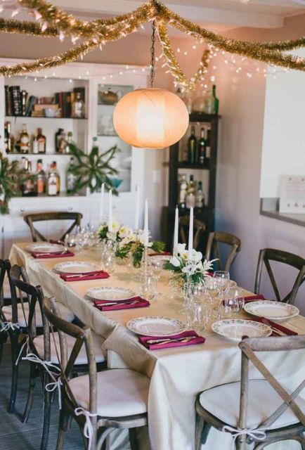 Mesa de Natal simples