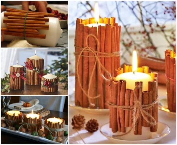 velas rusticas para decoração de natal 49