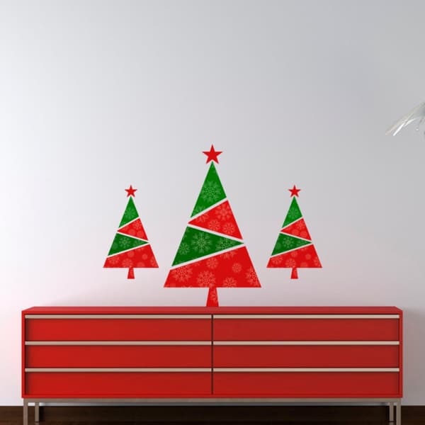 árvores de natal na parede 34