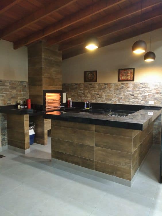 balcão para churrasqueira de porcelanato