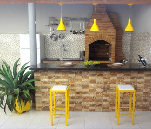 Balcão para churrasqueira – 36 modelos e projetos magníficos!