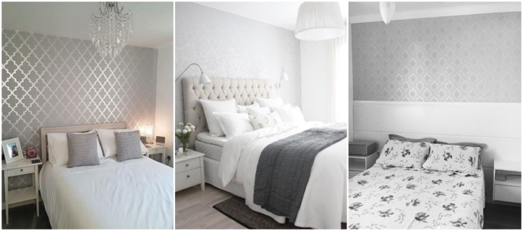 papel de parede cinza para quarto de casal