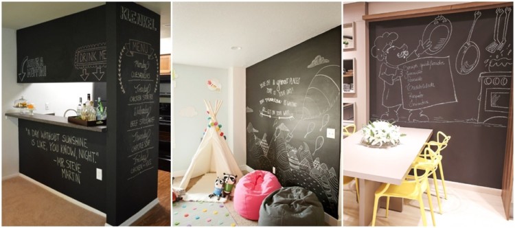 ideias de parede decorada com giz