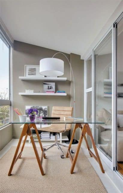 =home office com mesa cavalete