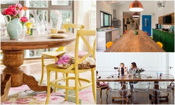 Mesas de madeira maciça para sala de jantar