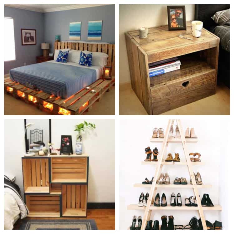 Móveis para o quarto de artesanato em madeira