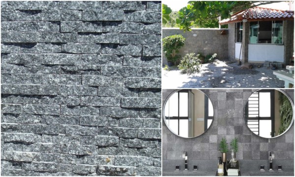 Pedra miracema cinza em vários projetos