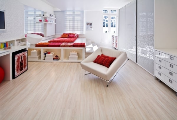 carpete de madeira para quarto chique