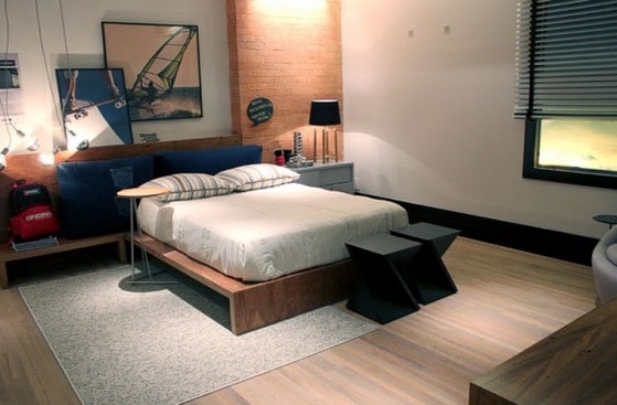 carpete de madeira para quarto masculino