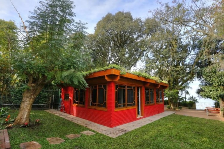 casas vermelhas modernas rurais