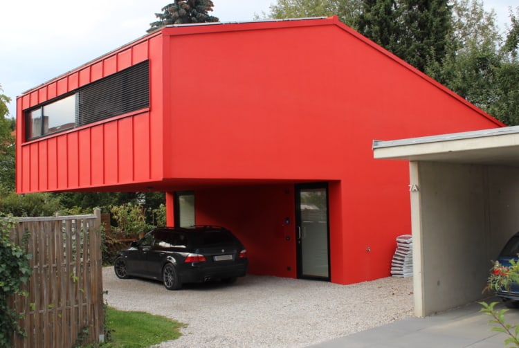casas vermelhas modernas