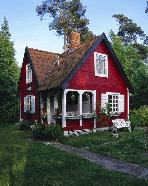 casas vermelhas simples e charmosas