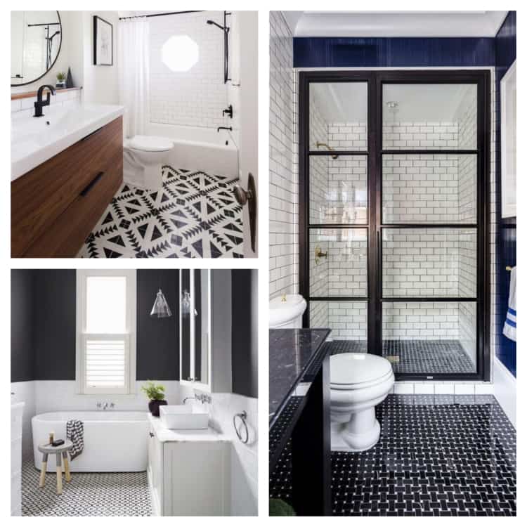 dica de decoração de banheiro preto e branco