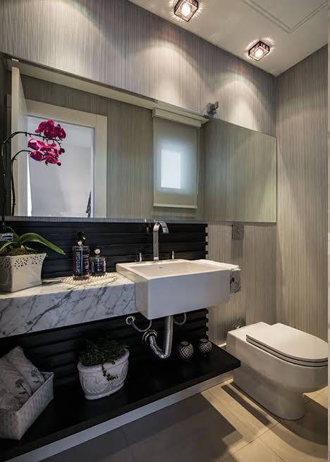 dicas de lavabo moderno cinza