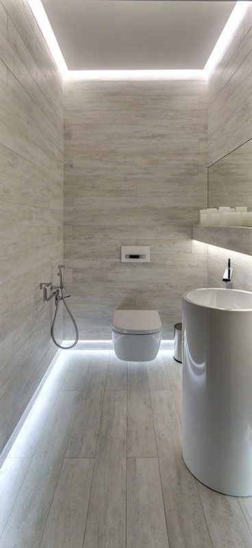 lavabo moderno cinza