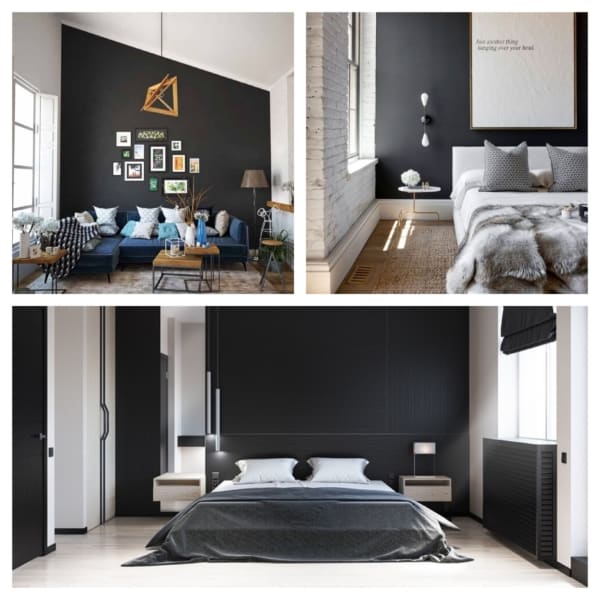 pintura de parede preta