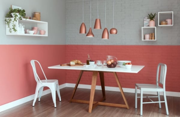 pintura para parede de sala meia parede