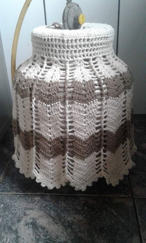 Capa de botijão em crochê Bicolor