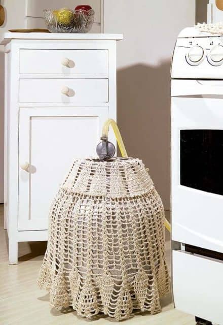 Capa de botijão em crochê Neutro
