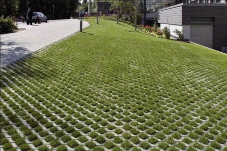 jardim moderno com Concregrama