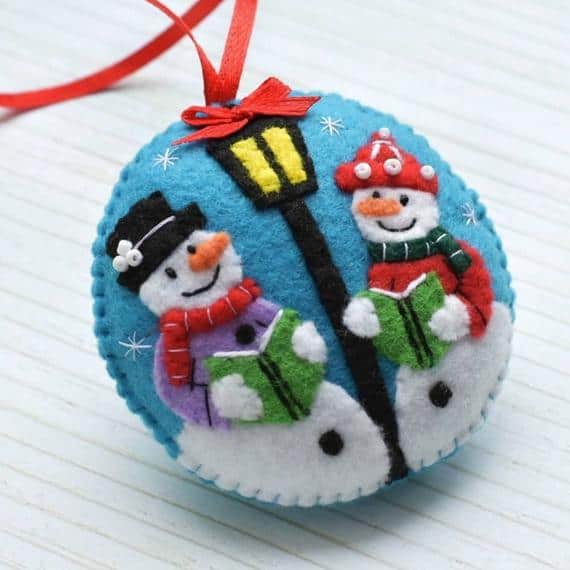 Enfeite de Natal artesanal em feltro para árvore8