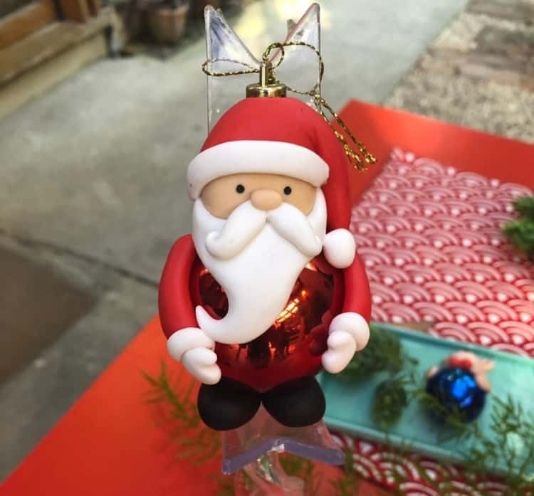 Papai Noel em biscuit para decoração de Natal45