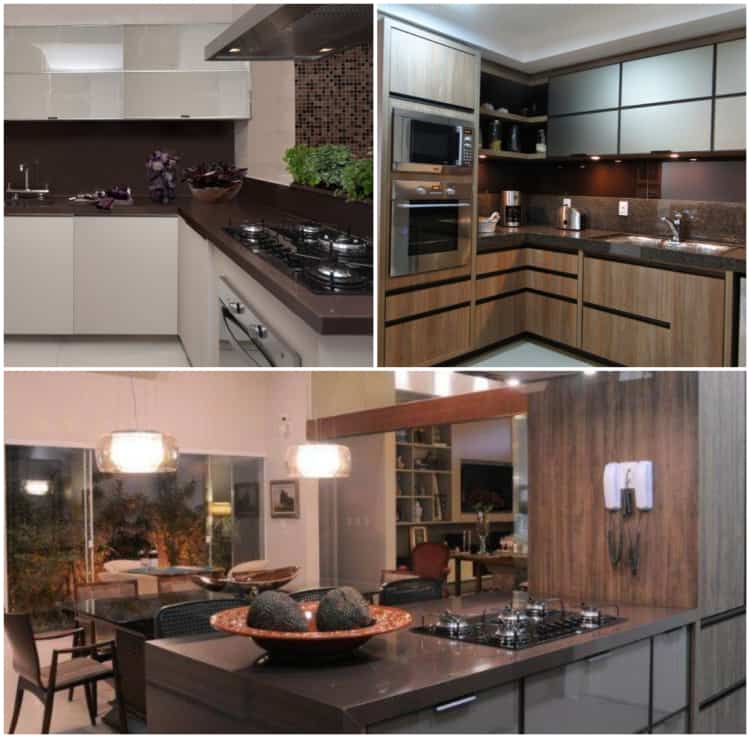 Cozinha Marrom com Granito