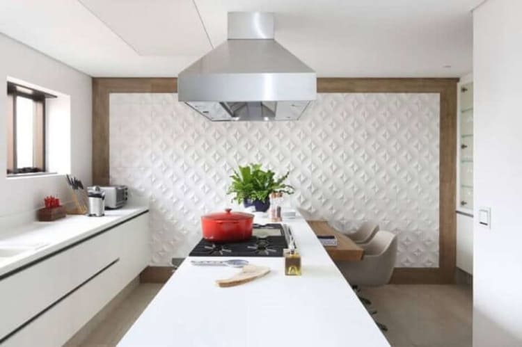 placa de gesso na cozinha