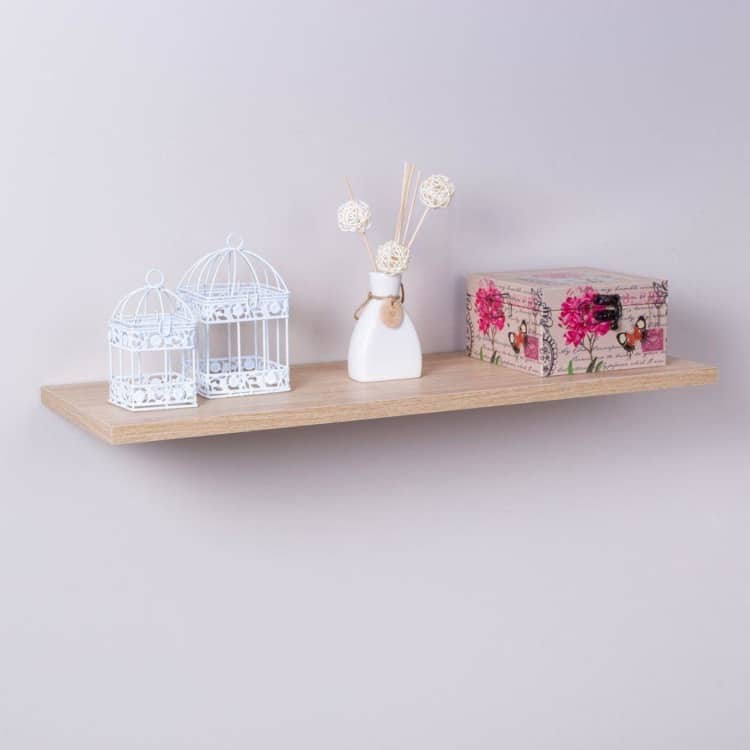 prateleira com Mão francesa invisível