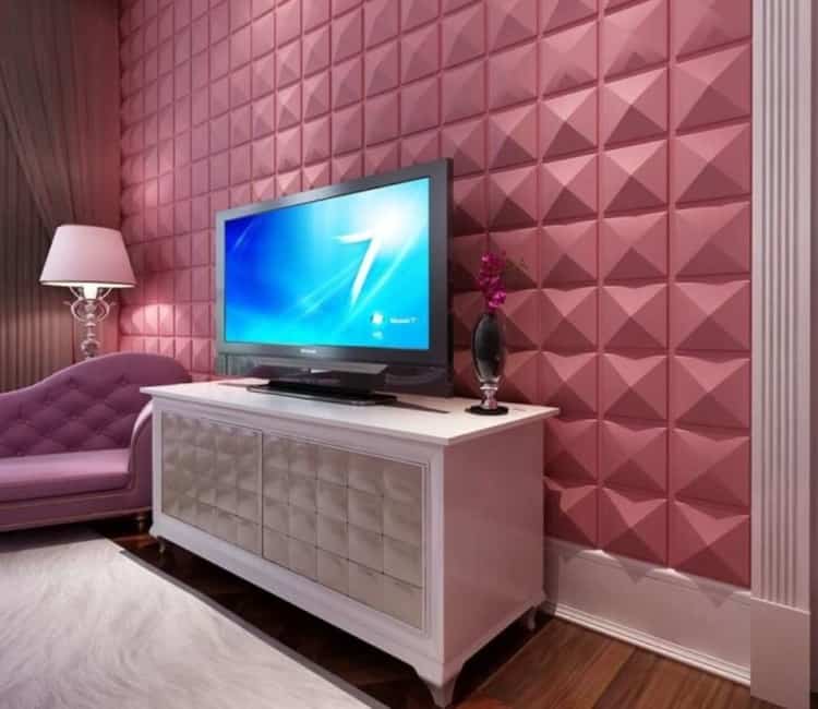 quarto com gesso rosa