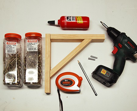 DIY mão francesa de madeira